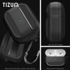 Tizum Silicone Press and Release Headphone Case For Apple Airpods Pro 1st Generation  (Black)