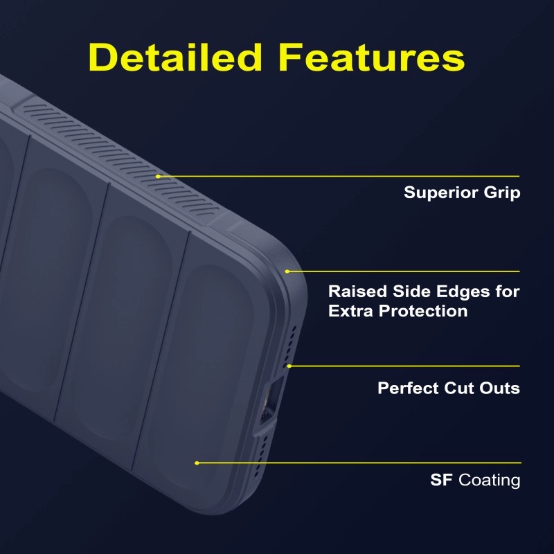 Zapcase Back Cover for Motorola Edge 50 Neo  (Blue, 3D Case, Silicon, Pack of: 1)