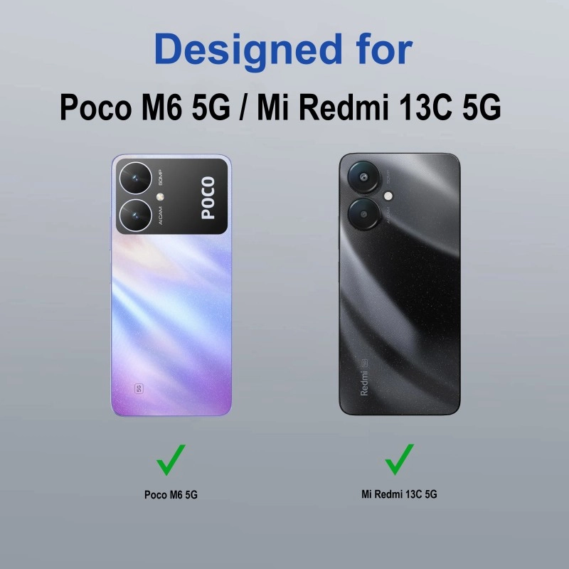 Zapcase Back Cover for Poco M6 5G  (Transparent, Grip Case, Pack of: 1)