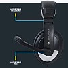 Zebronics Zeb-200HM Headphone with Mic, Dual 3.5mm Connectors, Adjustable Headband & Mic, for PC Computers/Laptop, BLACK Zebronics Zeb-200HM Headphone with Mic, Dual 3.5mm Connectors, Adjustable Headband & Mic, for PC Computers/Laptop, BLACK