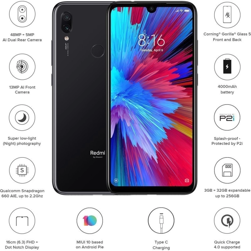 Mi Redmi Note 7S Smartphone ( 32 GB, 3 GB RAM) (Refurbished)