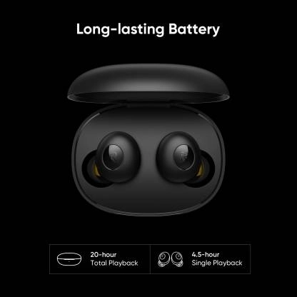 realme Buds Q Bluetooth Headset Black, True Wireless (Black)