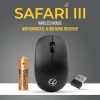 Lapcare Safari Wireless Mouse 3 Button 1600dpi - Blk
