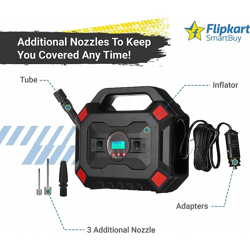 Flipkart SmartBuy 120 PSI Tyre Air Pump for Car & Bike