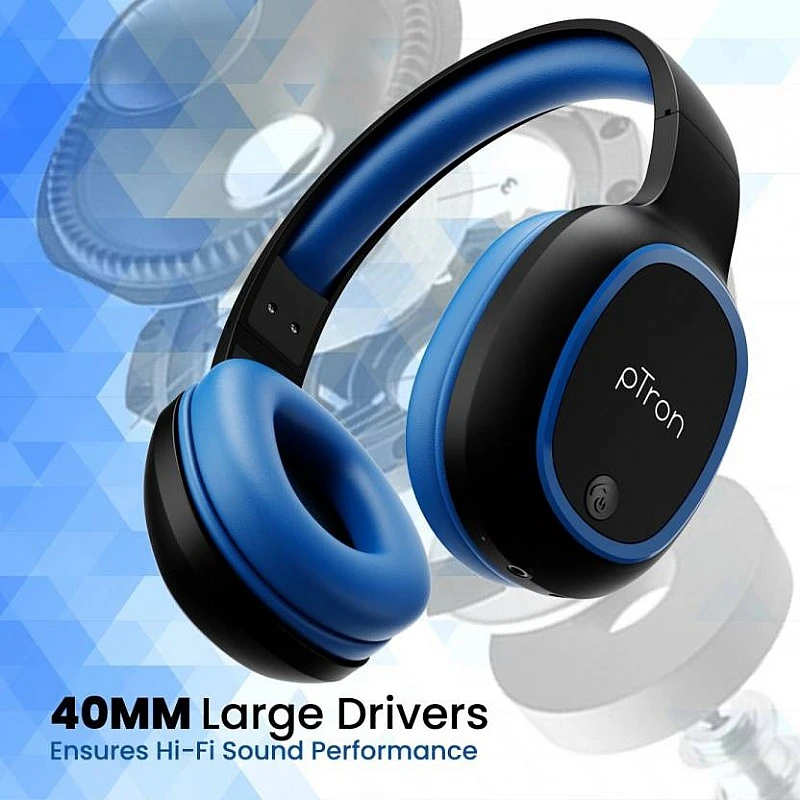 PTron Soundster Lite Bluetooth Headset (Blue, Black, On the Ear) PTron Soundster Lite Bluetooth Headset (Blue, Black, On the Ear)