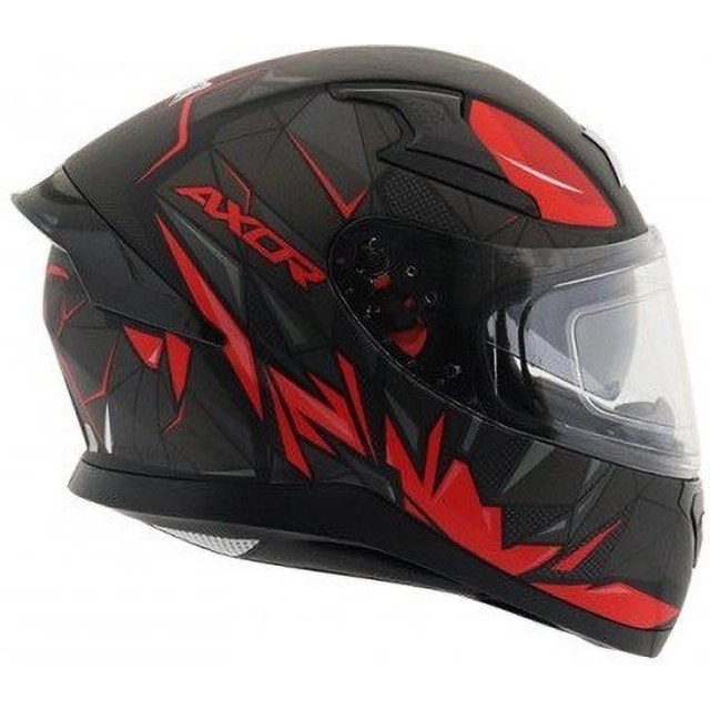 Axor Apex Hunter Motorbike Helmet   (Dull Black Red)