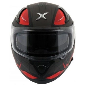 Axor Apex Hunter Motorbike Helmet   (Dull Black Red)