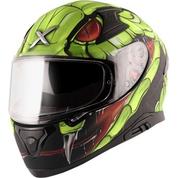 Axor Apex Venomous Black Neon Green Helmet Motorbike Helmet