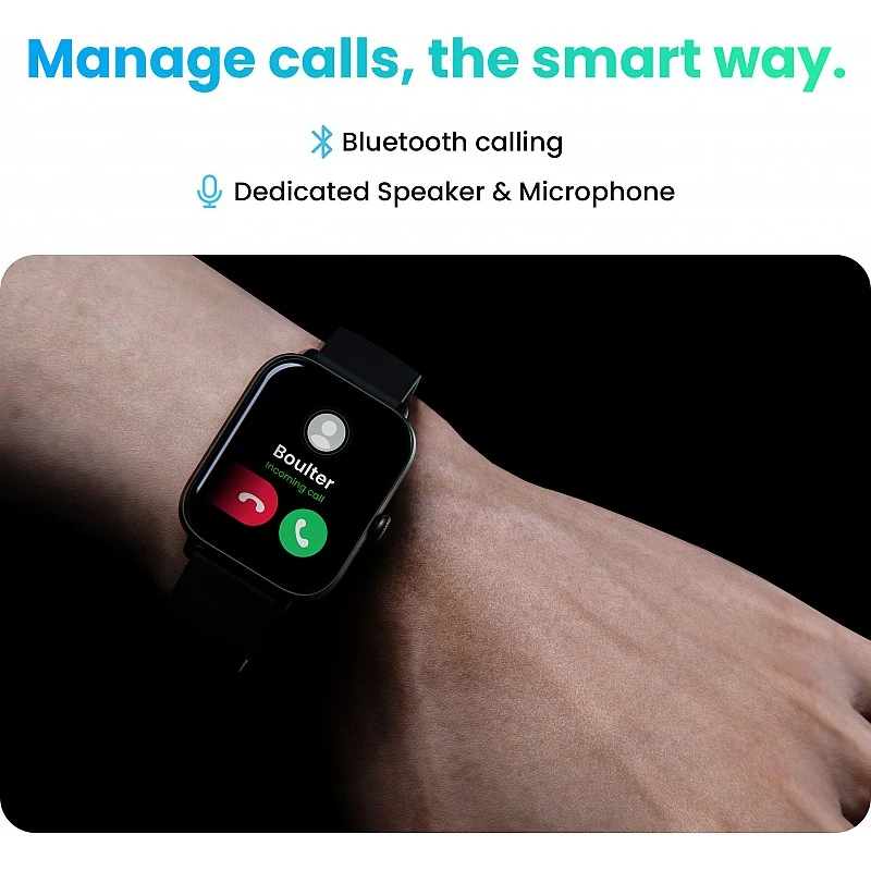 Boult Ridge BT Calling 1.8 HD Display Zinc Alloy Frame 140 Watch Faces Smartwatch Black Strap Free Size Boult Ridge BT Calling 1.8 HD Display Zinc Alloy Frame 140 Watch Faces Smartwatch Black Strap Free Size
