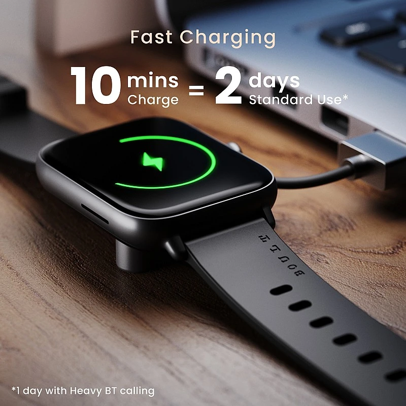 Boult Ridge BT Calling 1.8 HD Display Zinc Alloy Frame 140 Watch Faces Smartwatch Black Strap Free Size Boult Ridge BT Calling 1.8 HD Display Zinc Alloy Frame 140 Watch Faces Smartwatch Black Strap Free Size