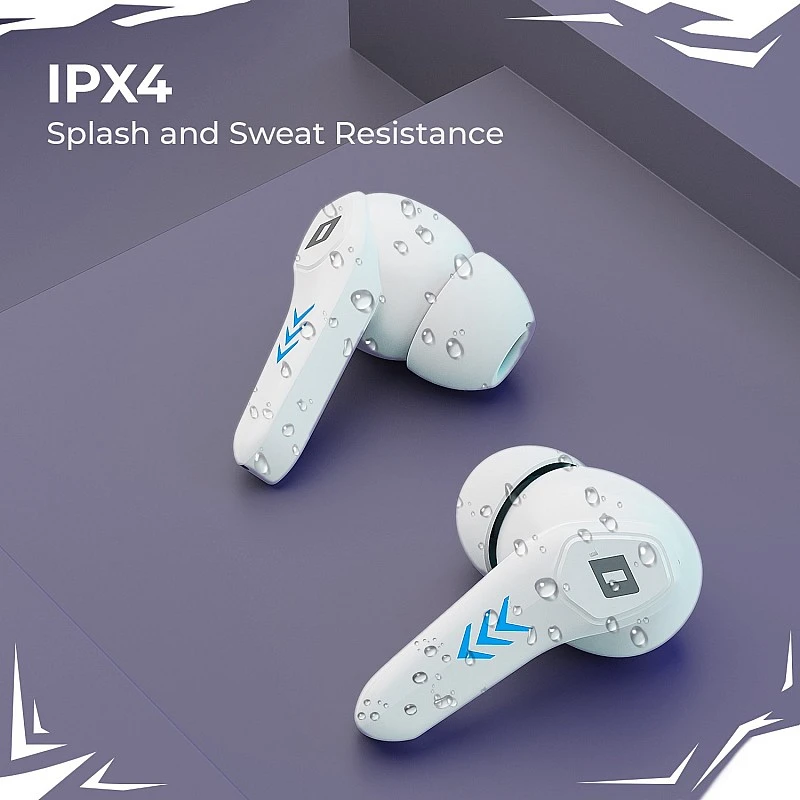DEFY Gravity Turbo with Low Latency for Gaming, 30 Hours Playback, LED Lights Bluetooth Headset (Tranquil White, In the Ear) DEFY Gravity Turbo with Low Latency for Gaming, 30 Hours Playback, LED Lights Bluetooth Headset (Tranquil White, In the Ear)
