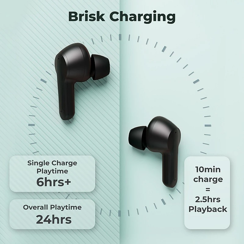 DEFY Gravity Zen with 4 Mics ENC, Low Latency and Brisk Charging Bluetooth Headset (Bold Black, In the Ear) DEFY Gravity Zen with 4 Mics ENC, Low Latency and Brisk Charging Bluetooth Headset (Bold Black, In the Ear)