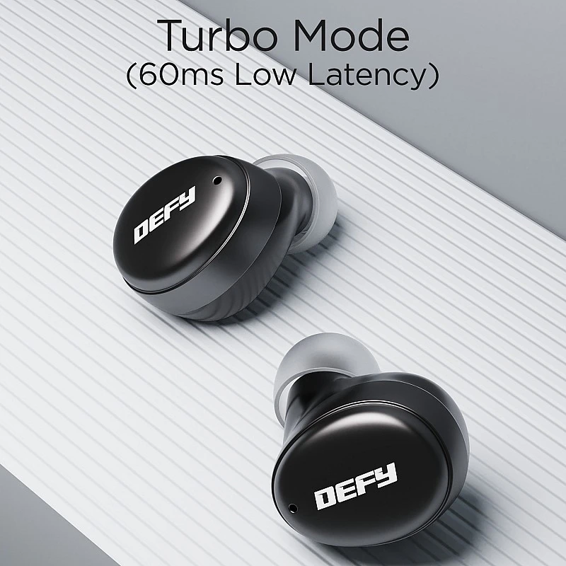 DEFY GravityX with 20 Hours Playback, ENC Technology & Beast Mode Bluetooth Headset (Spirit Black, In the Ear) DEFY GravityX with 20 Hours Playback, ENC Technology & Beast Mode Bluetooth Headset (Spirit Black, In the Ear)