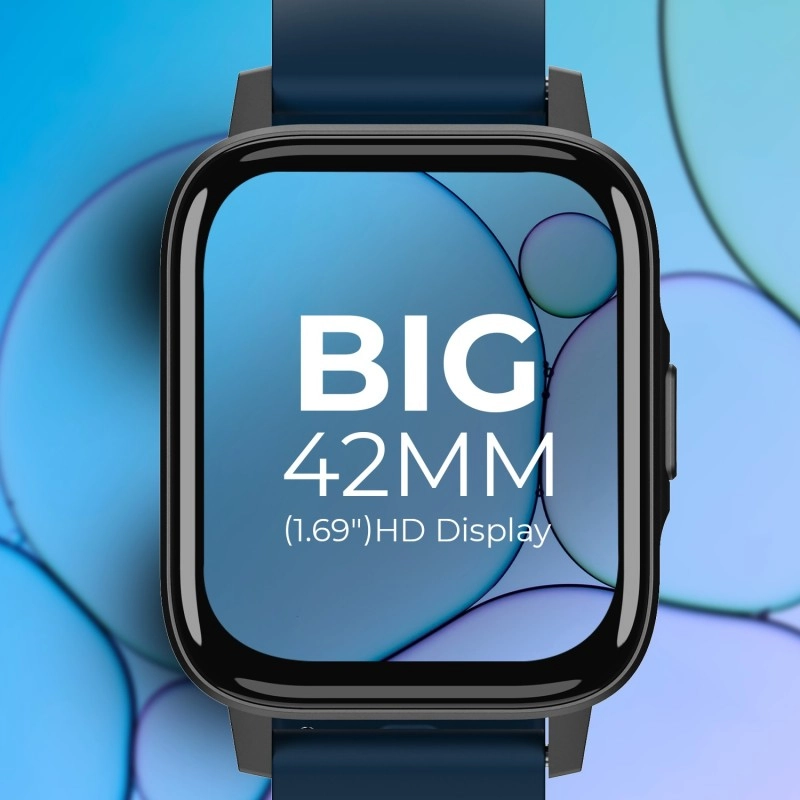 DEFY Space 1.69" HD Display Smartwatch (Blue Strap, Free Size)