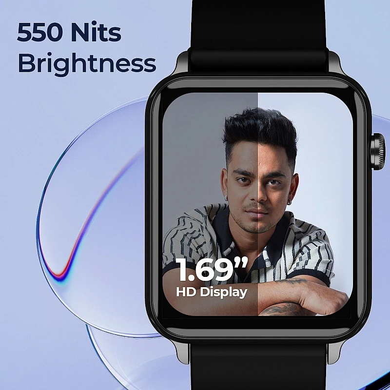 DEFY Space Pro Smartwatch with 1.69" HD Display, 24H Heart Rate & Real Time SpO2 Smartwatch (Black Strap, Free Size) DEFY Space Pro Smartwatch with 1.69" HD Display, 24H Heart Rate & Real Time SpO2 Smartwatch (Black Strap, Free Size)