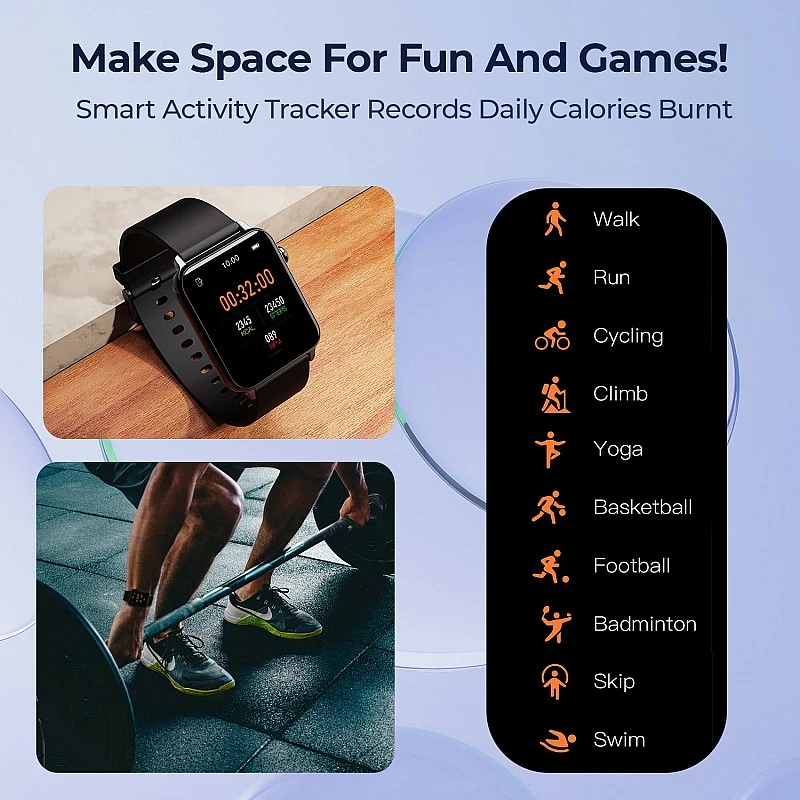DEFY Space Pro Smartwatch with 1.69" HD Display, 24H Heart Rate & Real Time SpO2 Smartwatch (Black Strap, Free Size) DEFY Space Pro Smartwatch with 1.69" HD Display, 24H Heart Rate & Real Time SpO2 Smartwatch (Black Strap, Free Size)