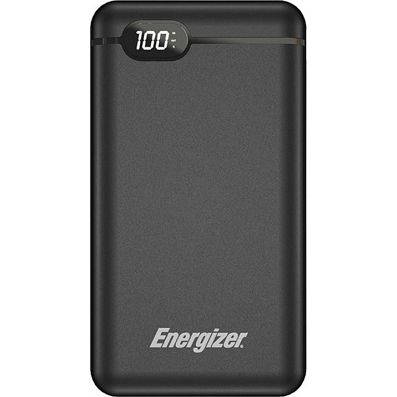 Energizer 20000mAh Power Bank Fast Charging 10 W Black Lithium Polymer- Energizer 20000mAh Power Bank Fast Charging 10 W Black Lithium Polymer-