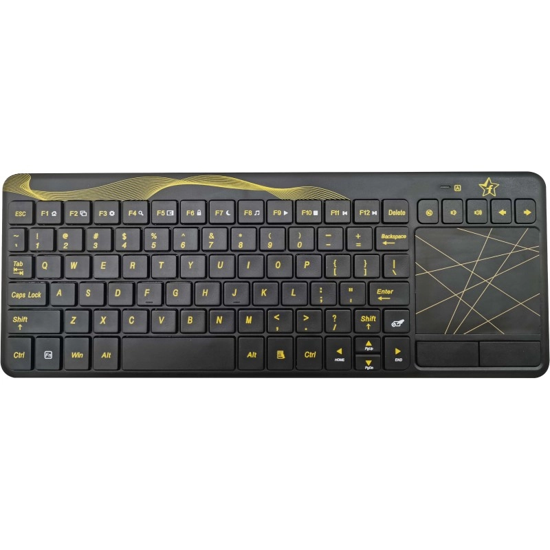  Flipkart SmartBuy KG3618- Keyboard with Touchpad | Wireless Multi-device Keyboard  (Black)