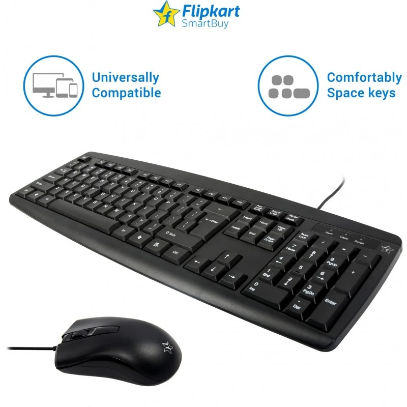 Flipkart SmartBuy KM3136 Wired USB Laptop Keyboard and Mouse combo (Black) Flipkart SmartBuy KM3136 Wired USB Laptop Keyboard and Mouse combo (Black)