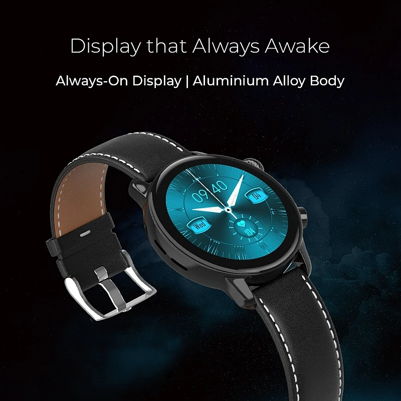 Gizmore GizFit GLOW AMOLED with 3.4 Cm ALWAYS-ON BT Calling Smartwatch (Brown Strap, Regular) Gizmore GizFit GLOW AMOLED with 3.4 Cm ALWAYS-ON BT Calling Smartwatch (Brown Strap, Regular)
