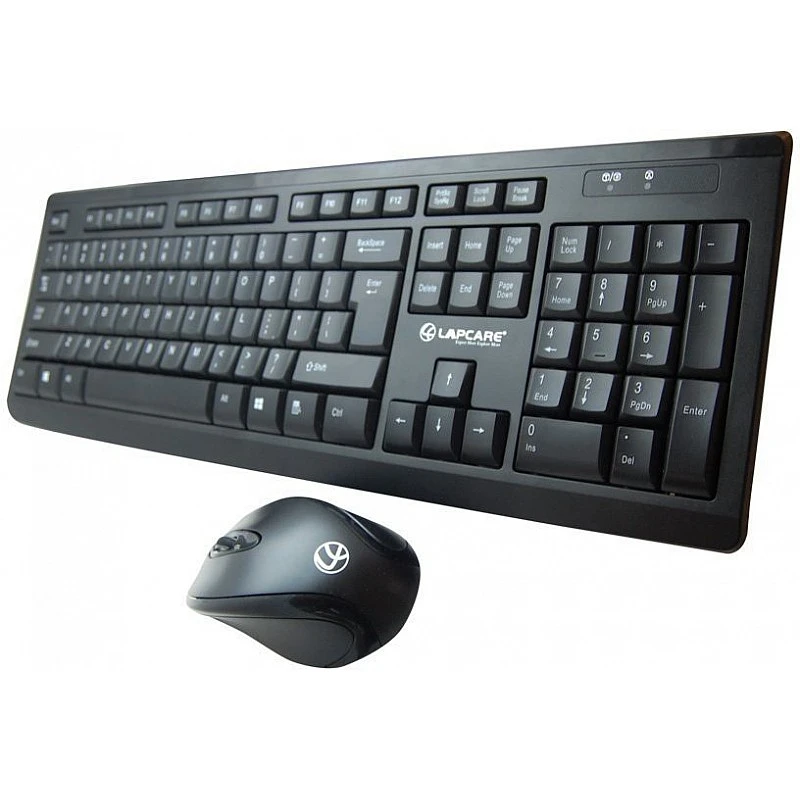 Lapcare Wireless Combo 104 Key Keyboard + Mouse 1200dpi - non Multimedia Lapcare Wireless Combo 104 Key Keyboard + Mouse 1200dpi - non Multimedia
