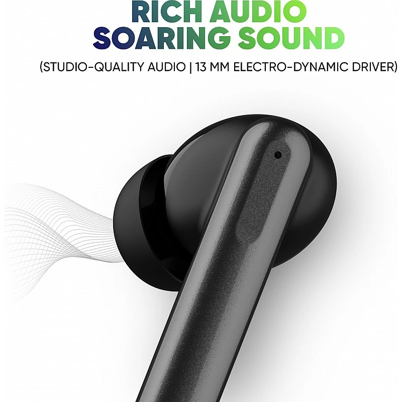 Mivi DuoPods F70 ENC with Quad Mic, 50+ Hrs Playtime Made in India Powerful Bass Bluetooth Headset (Black, True Wireless) Mivi DuoPods F70 ENC with Quad Mic, 50+ Hrs Playtime Made in India Powerful Bass Bluetooth Headset (Black, True Wireless)