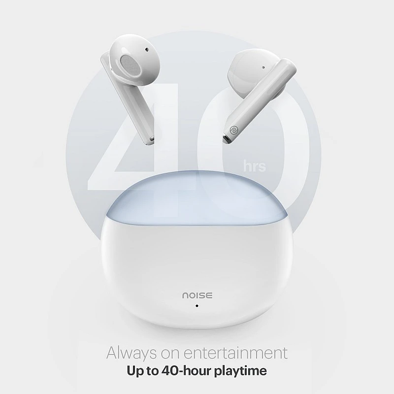 Noise Air Buds 2 with 40 Hours Playtime, 13mm Driver, Quad Mic with ENC, (White, True Wireless) Noise Air Buds 2 with 40 Hours Playtime, 13mm Driver, Quad Mic with ENC, (White, True Wireless)