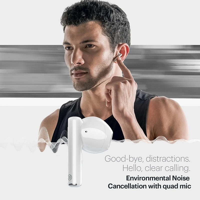 Noise Air Buds 2 with 40 Hours Playtime, 13mm Driver, Quad Mic with ENC, (White, True Wireless) Noise Air Buds 2 with 40 Hours Playtime, 13mm Driver, Quad Mic with ENC, (White, True Wireless)