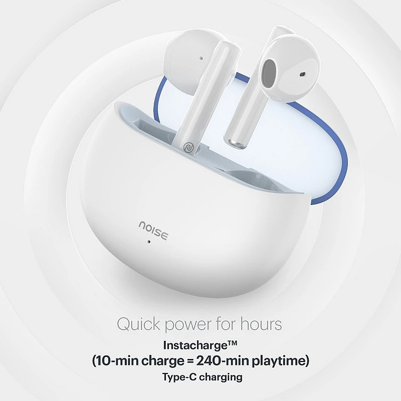 Noise Air Buds 2 with 40 Hours Playtime, 13mm Driver, Quad Mic with ENC, (White, True Wireless) Noise Air Buds 2 with 40 Hours Playtime, 13mm Driver, Quad Mic with ENC, (White, True Wireless)
