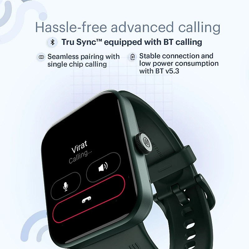 Noise ColorFit Caliber Buzz 1.69 Display with Advanced Bluetooth Calling & Powerful Battery Smartwatch Green Strap Noise ColorFit Caliber Buzz 1.69 Display with Advanced Bluetooth Calling & Powerful Battery Smartwatch Green Strap