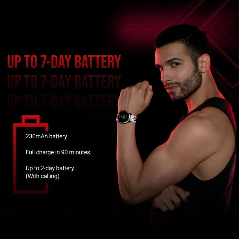 Noise HRX Bounce by , 1.39" Round ,100+ Sports Modes, Dual Tone Strap Smartwatch (Black Strap, Regular) Noise HRX Bounce by , 1.39" Round ,100+ Sports Modes, Dual Tone Strap Smartwatch (Black Strap, Regular)