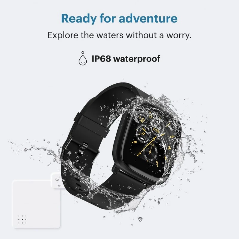 Noise Qube with 1.4" Full Touch display, Multi-Sports modes, 7-day Battery,Spo2 Smartwatch (Black Strap, Regular) Noise Qube with 1.4" Full Touch display, Multi-Sports modes, 7-day Battery,Spo2 Smartwatch (Black Strap, Regular)