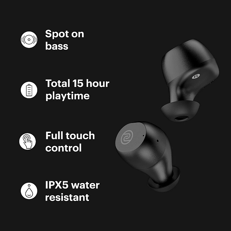 Noise Shots Groove Bluetooth Headset (Matte Black, True Wireless) Noise Shots Groove Bluetooth Headset (Matte Black, True Wireless)