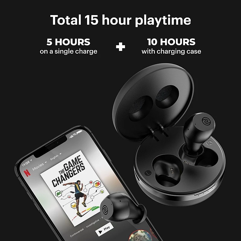 Noise Shots Groove Bluetooth Headset (Matte Black, True Wireless) Noise Shots Groove Bluetooth Headset (Matte Black, True Wireless)