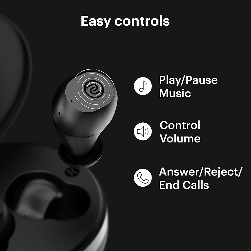 Noise Shots Groove Bluetooth Headset (Matte Black, True Wireless) Noise Shots Groove Bluetooth Headset (Matte Black, True Wireless)