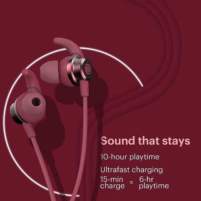 Noise Tune Active Plus Neckband Bluetooth Headset (Garnet Purple, In the Ear) Noise Tune Active Plus Neckband Bluetooth Headset (Garnet Purple, In the Ear)