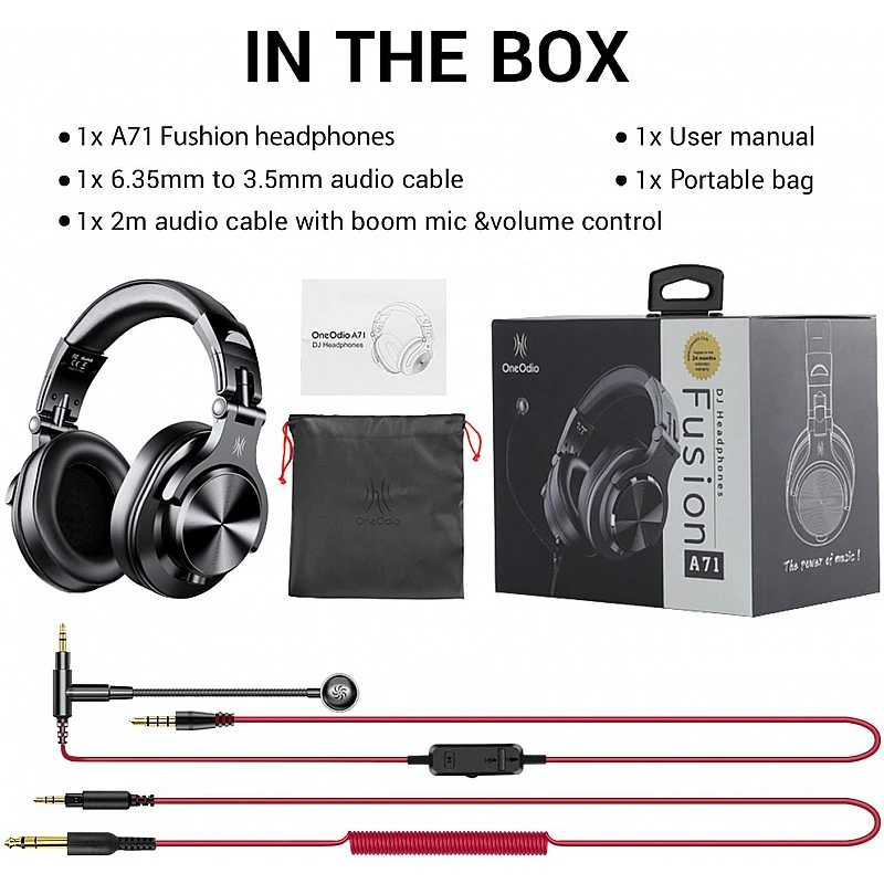 OneOdio A71D PC Headsets with Microphone, Multifunctional Headset black OneOdio A71D PC Headsets with Microphone, Multifunctional Headset black