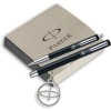 PARKER Vector Standard Roller Ball pen +Ball pen Black body with free Parker Key Chain Pen Gift Set (Blue) PARKER Vector Standard Roller Ball pen +Ball pen Black body with free Parker Key Chain Pen Gift Set (Blue)