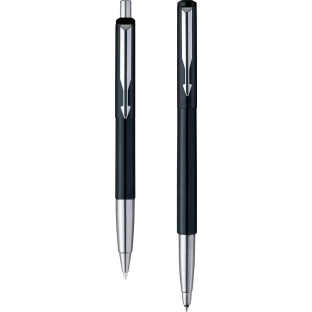 PARKER Vector Standard Roller Ball pen +Ball pen Black body with free Parker Key Chain Pen Gift Set (Blue) PARKER Vector Standard Roller Ball pen +Ball pen Black body with free Parker Key Chain Pen Gift Set (Blue)