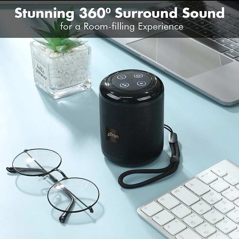 PTron Quinto Portable Mini with 6Hrs Playtime 5 W Bluetooth Speaker Black PTron Quinto Portable Mini with 6Hrs Playtime 5 W Bluetooth Speaker Black