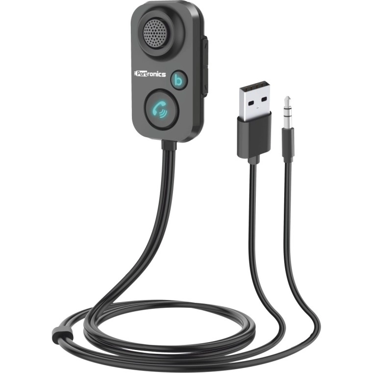 Portronics auto 12 in-car bluetooth receiver for handsfree calling