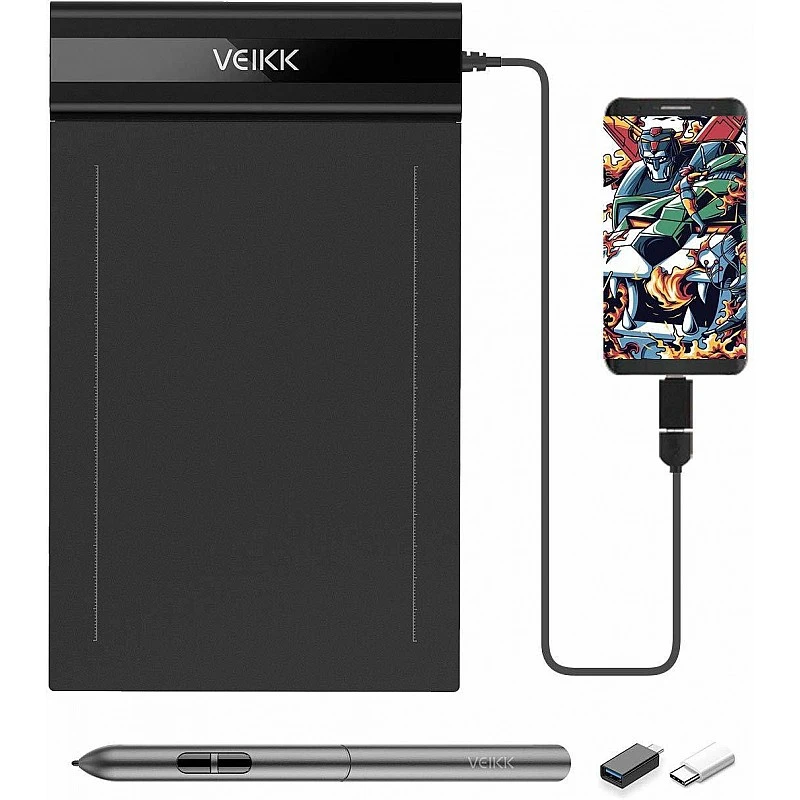 VEIKK S640 V2 6 x 4 inch Graphics Tablet Black VEIKK S640 V2 6 x 4 inch Graphics Tablet Black