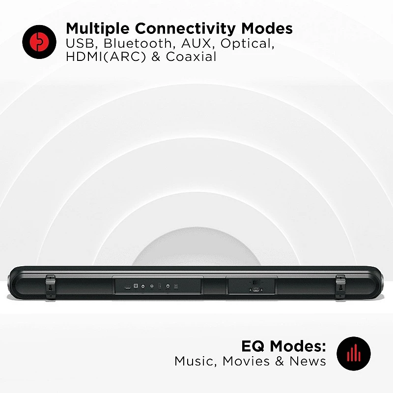 BoAt Aavante Bar 1600D/1650D with Dolby Digital & 3D Surround Sound 120 W Bluetooth Soundbar (Premium Black, 2.1 Channel) BoAt Aavante Bar 1600D/1650D with Dolby Digital & 3D Surround Sound 120 W Bluetooth Soundbar (Premium Black, 2.1 Channel)