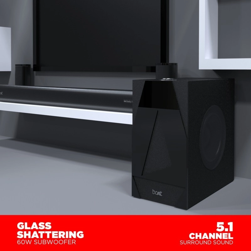 boAt Aavante Bar 3100D 260 W Bluetooth Soundbar (Premium Black, 5.1 Channel)