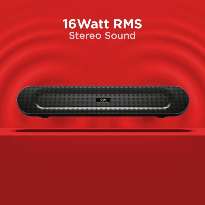 boAt Aavante Bar 550 Portable Soundbar 16 w Bluetooth Home Audio Speaker Black Mono Channel