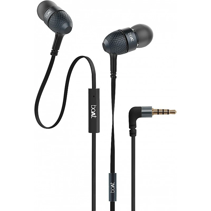 boAt BassHeads 220 Wired Headset Black In the Ear boAt BassHeads 220 Wired Headset Black In the Ear