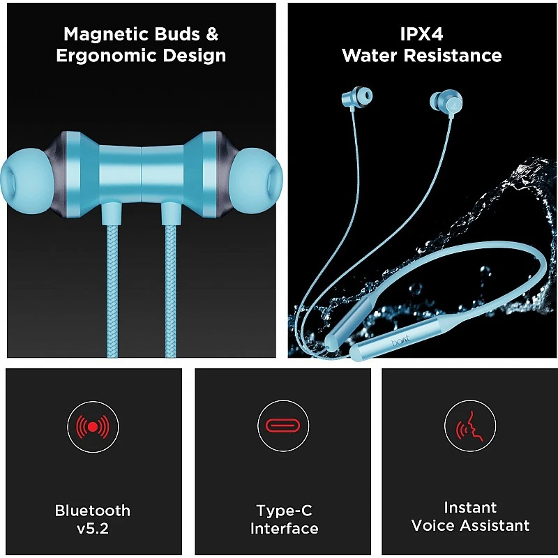 Boat rockerz 333anc with crystal bionic sound 13mm drivers active noise cancellation bluetooth headset celestial blue Boat rockerz 333anc with crystal bionic sound 13mm drivers active noise cancellation bluetooth headset celestial blue