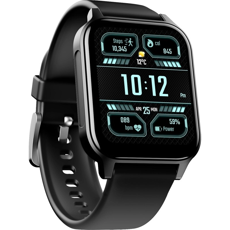 boAt Storm Connect Plus with 1.91 HD Display Bluetooth Calling ENx Technology Smartwatch Active Black Strap Free Size