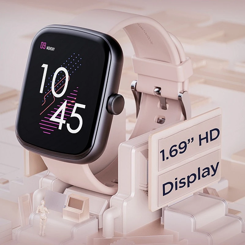 boAt Wave Beat with 600 Watch Faces, 1.69 HD Pink Strap Free Size boAt Wave Beat with 600 Watch Faces, 1.69 HD Pink Strap Free Size
