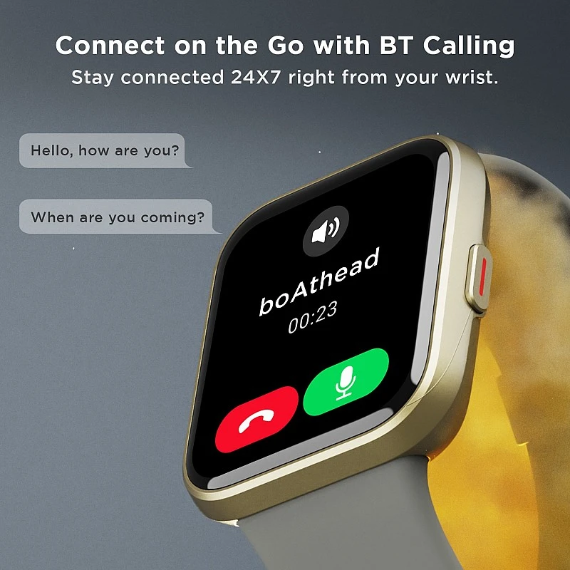 boAt Wave Connect with Bluetooth Calling Voice Smartwatch Grey Strap Free Size boAt Wave Connect with Bluetooth Calling Voice Smartwatch Grey Strap Free Size